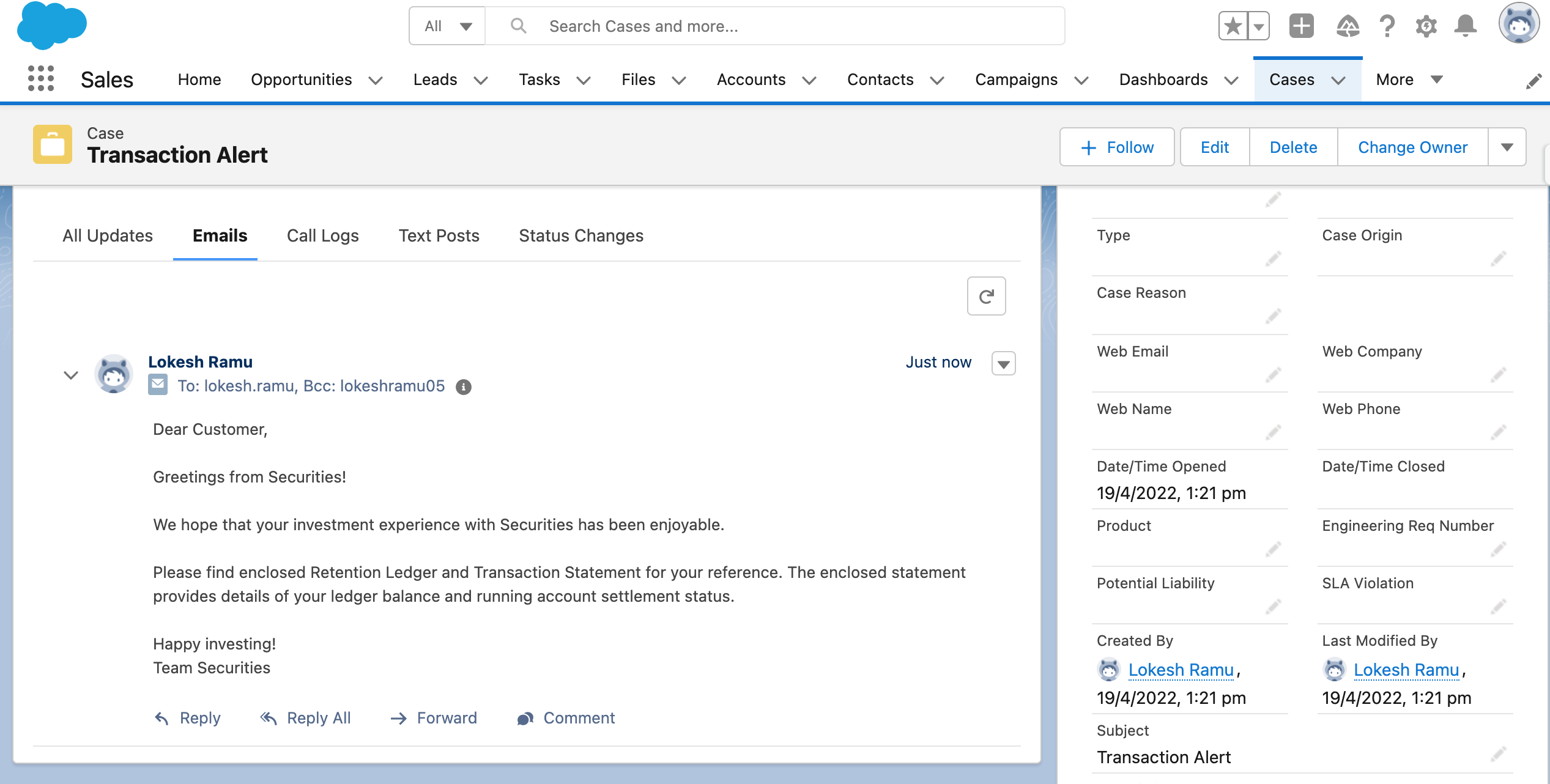 Convert Case Emails To PDF